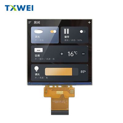 3.92 inch 480 x 480 vierkant LCD Monitor 500 cd/m2 Touchscreen Display Module