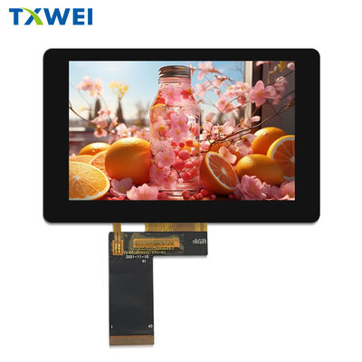 RGB 24 BIT-interface 5 inch TFT LCD-scherm 800*480 Aanpasbaar capaciteitstouchscherm
