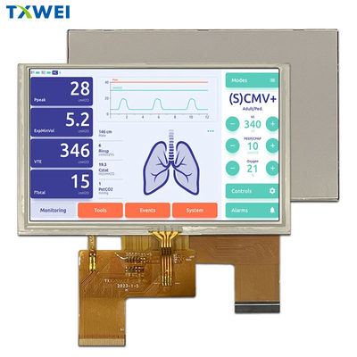 Aangepast 5-inch LCD-scherm met 800 * 480 high-definition RGB-interface scherm